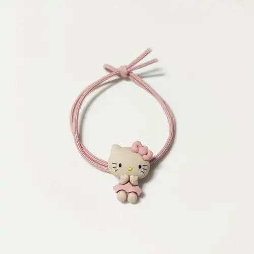 勿恋情侣小皮筋送男朋友专属手链ins一对扎头女橡皮筋字母熊黑绳kt猫