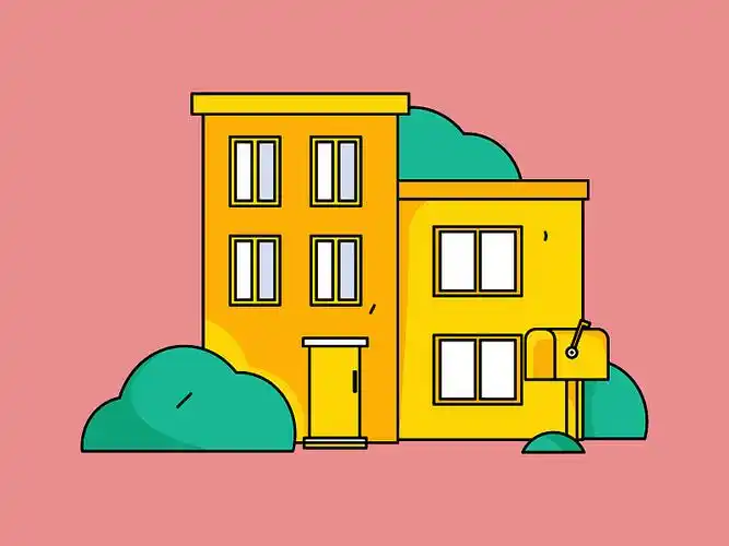 楼房 小区 住宅插画_楼房 小区 住宅手绘插画设计网