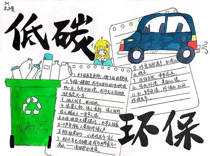 全国低碳日手抄报