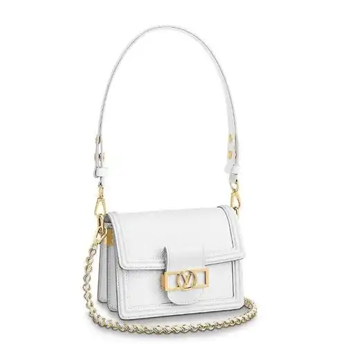 lv邮差包 m55963 白色水波纹mini dauphine 手袋