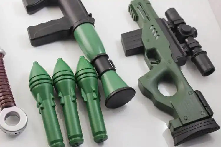 火箭筒玩具50cm火箭炮发射rpg男孩绝地吃鸡音乐儿童弹射 火箭炮配2个