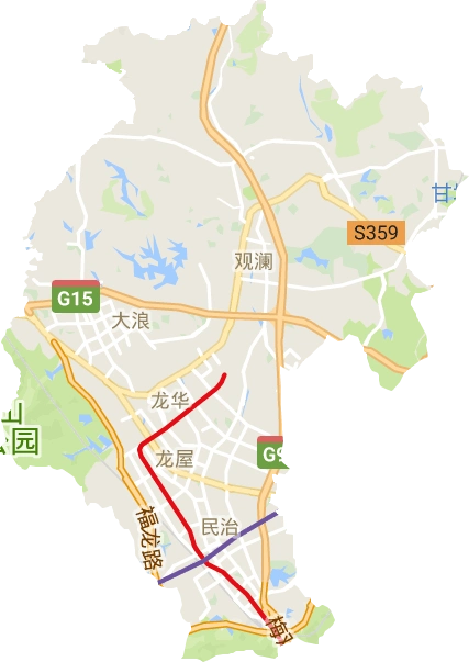 龙华区高清电子地图