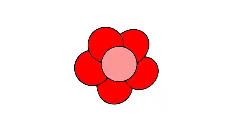 表彰小红花简笔画