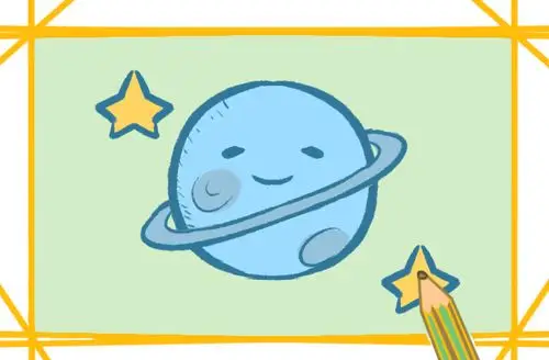 漂亮的行星上色简笔画要怎么画