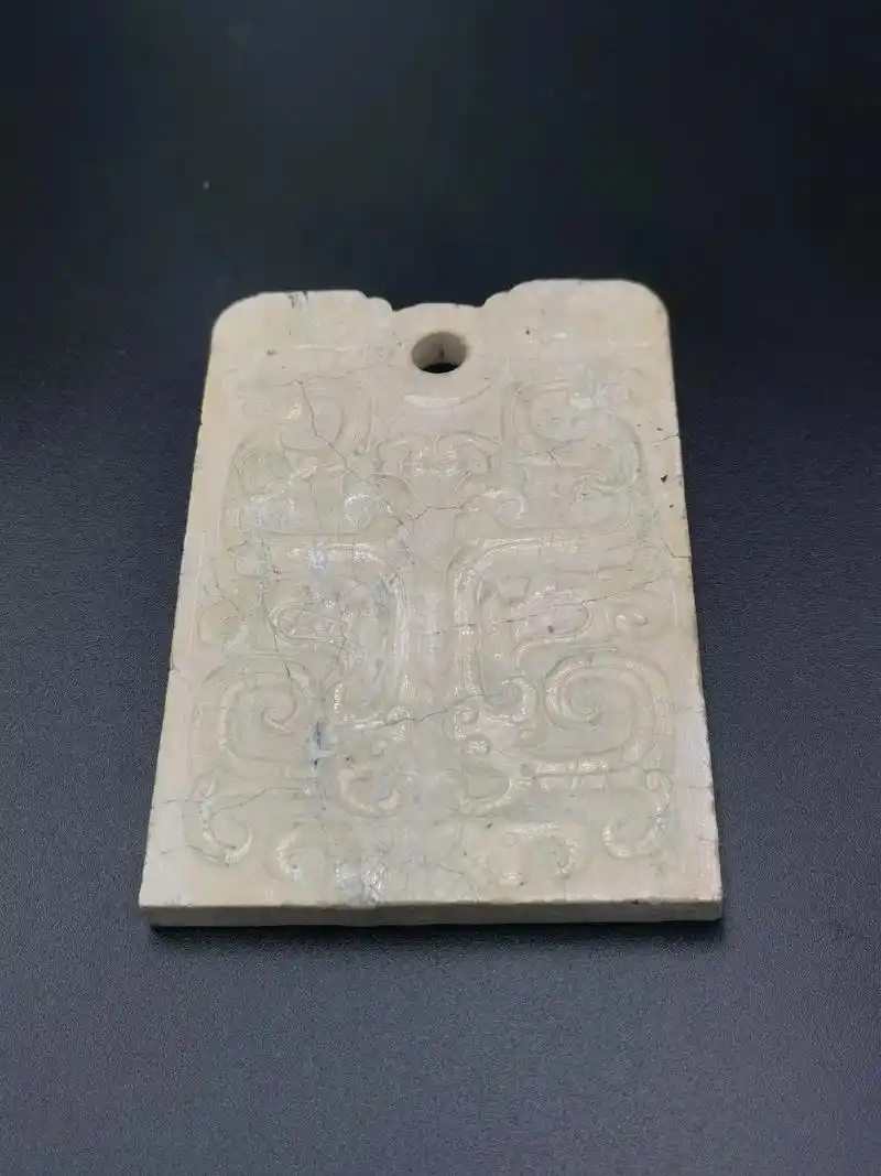 高古玉鸡骨白龙牌 - 抖音
