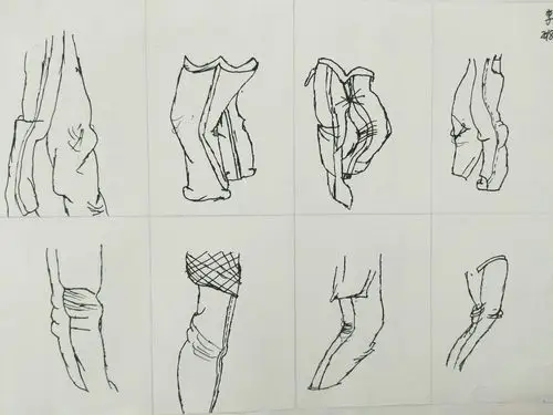 速写人物裤子练习