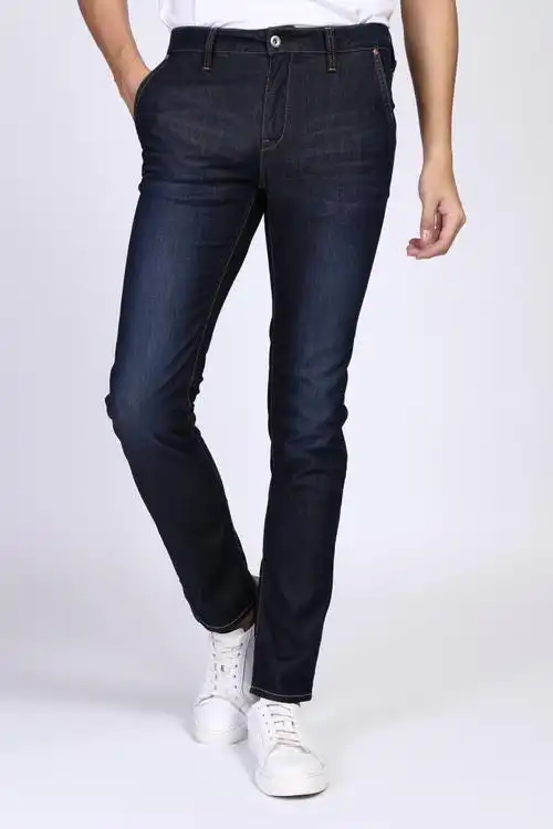 18xnz00101蓝黑男装夏季休闲商务时尚水洗牛仔裤中腰牛仔裤