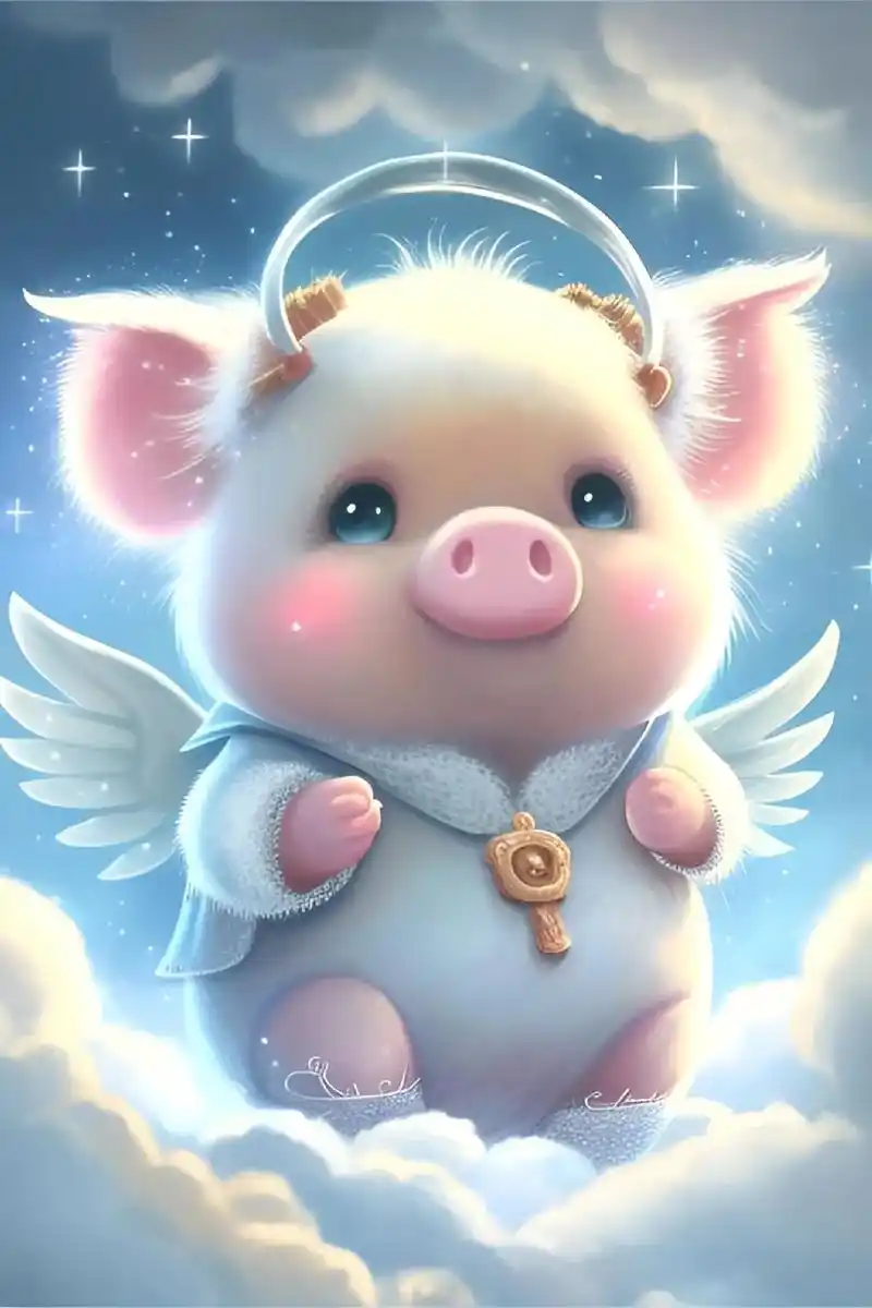 一只超级可爱的小猪宝宝 #图文伙伴计划 #火火壁纸 - 抖音