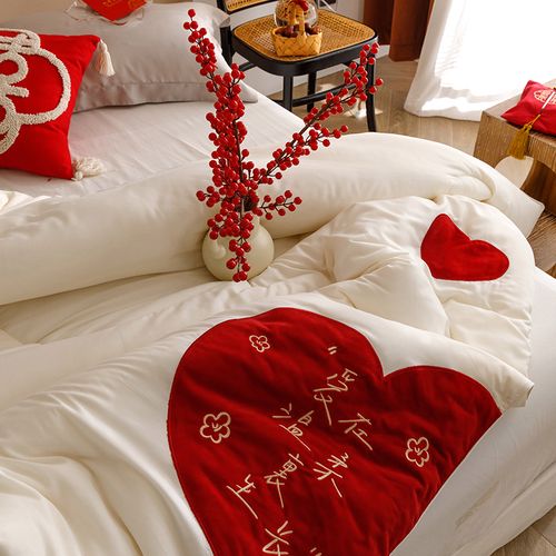 rose bedding结婚喜被女方陪嫁婚庆被芯春秋加厚冬被四季保暖被子