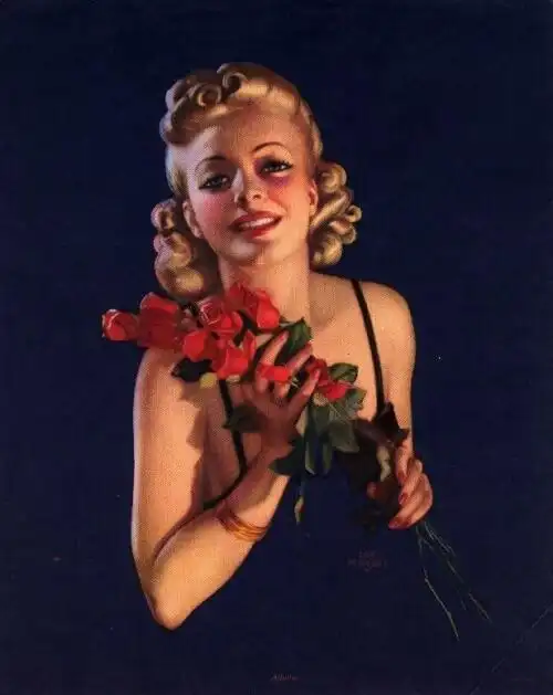 复古 时尚 俏女郎(复古手绘)