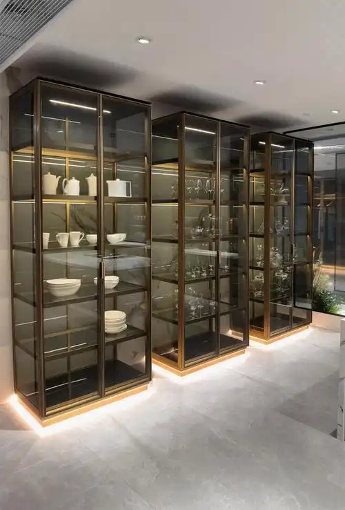 奢侈品展示台高端玻璃展示柜鞋子置物柜工艺品模玩玻璃柜乐高储物柜