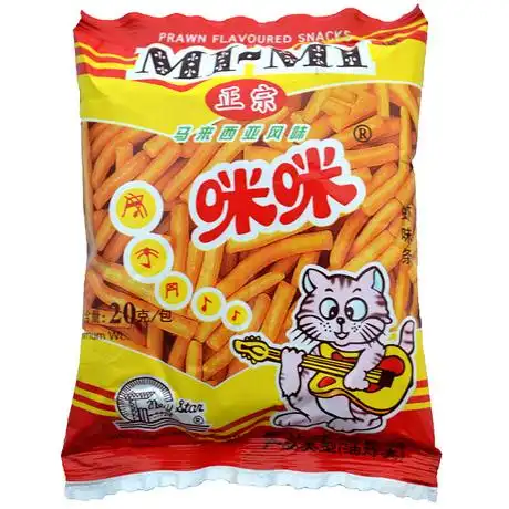 咪咪虾条20g小零食膨化食品单个小包装休闲食品