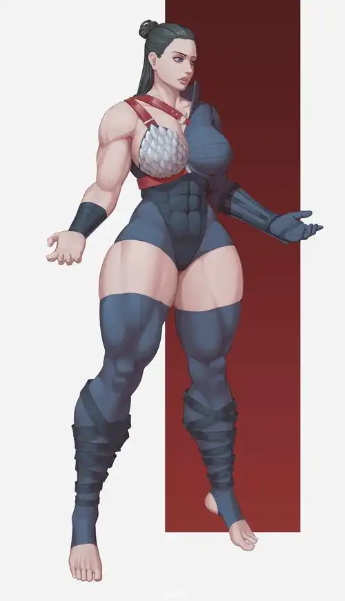 肌肉女战士-肌肉女肌肉娘