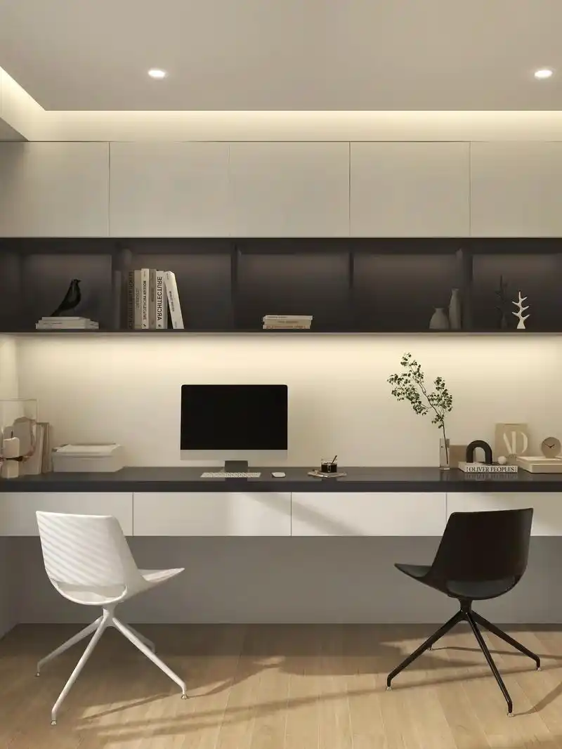 doudream创作者计划  温柔现代风极简双人书房7515纯 - 抖音