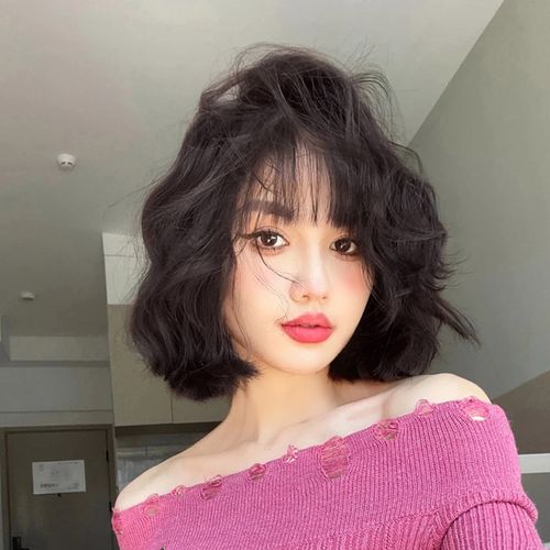 一鱼yiyu假发短发日常减龄短卷发羊毛卷新款可爱日常整顶假发