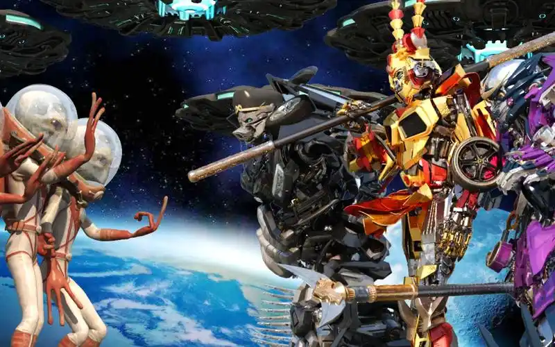变形金刚孙悟空三兄弟大战疯狂外星人,结果被残虐,结局高能!