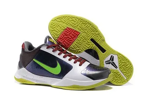 nike zoom kobe 5 科比新配色复刻战靴 时尚低帮男生球鞋 白绿色