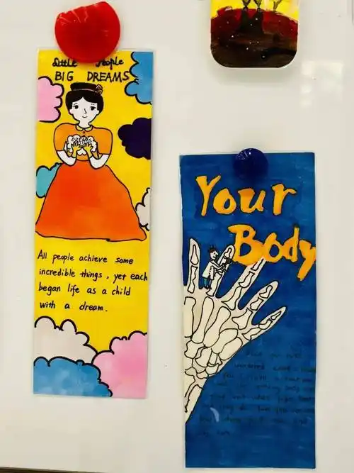 英语书签创意diy记双语部六年级英语书签展