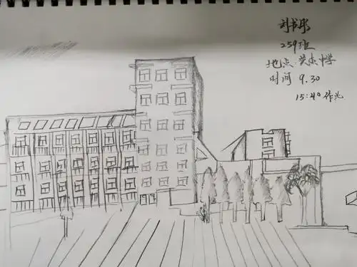 2020初一年级校园风景速写