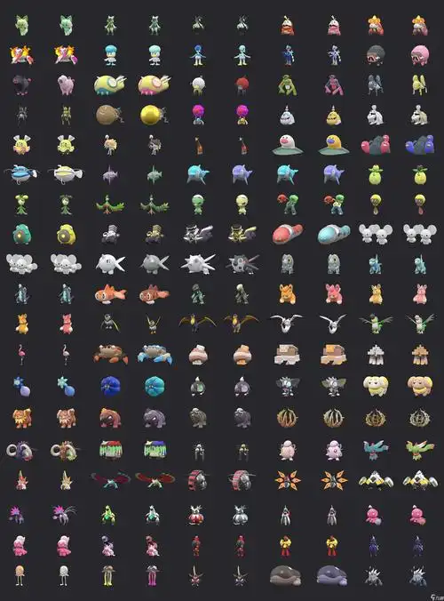 宝可梦朱紫普通与闪光宝可梦对照表