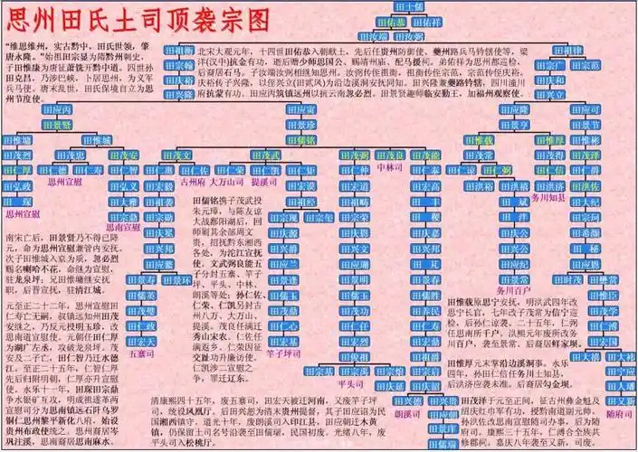 思州田氏土司顶袭宗图更新附解说文字