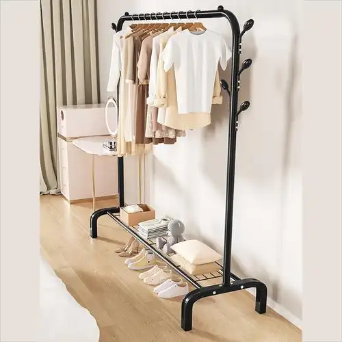 简易晾衣架落地折叠阳台晒衣服架子家用卧室家用晾衣杆挂衣架