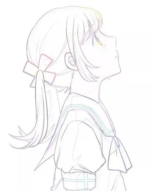 【线稿】手绘素材 动漫 画画 可爱 萝莉 萌