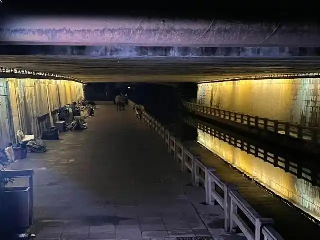 一个河南来打工的快递员因为老板欠钱跑了,想在杭州的桥洞下对付几天