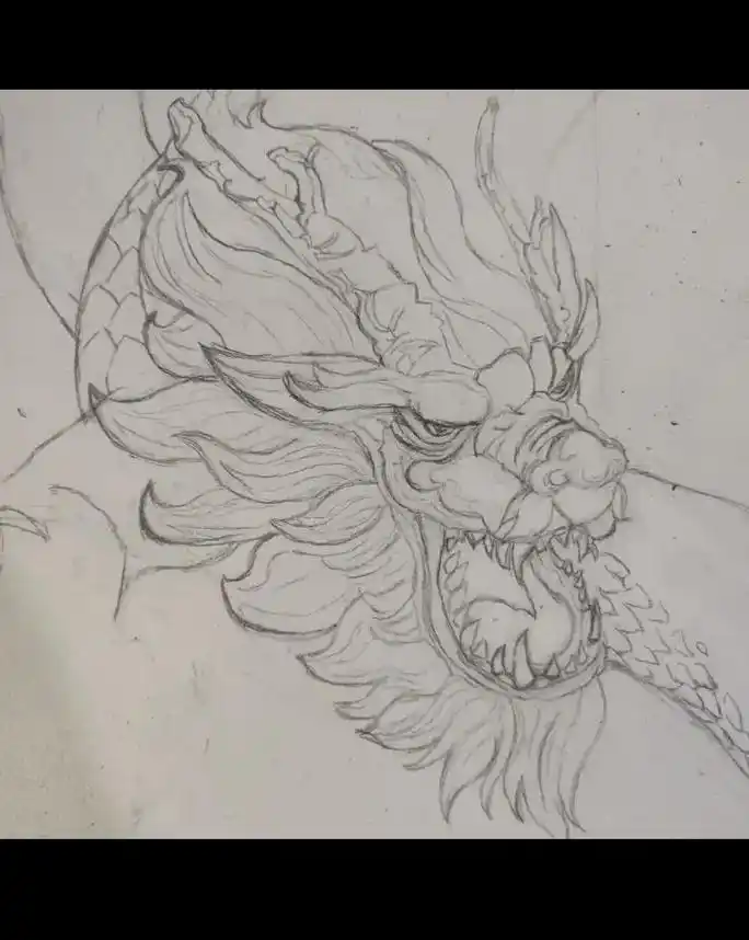 中国龙简单素描