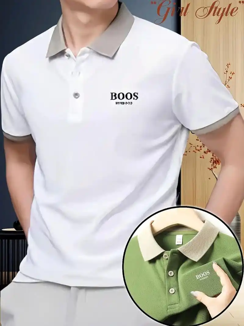 轻奢男士短袖纯棉 polo 衫