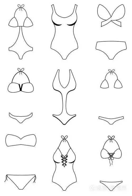 女式泳装套装样式插画-正版商用图片022j4l-摄图新视界