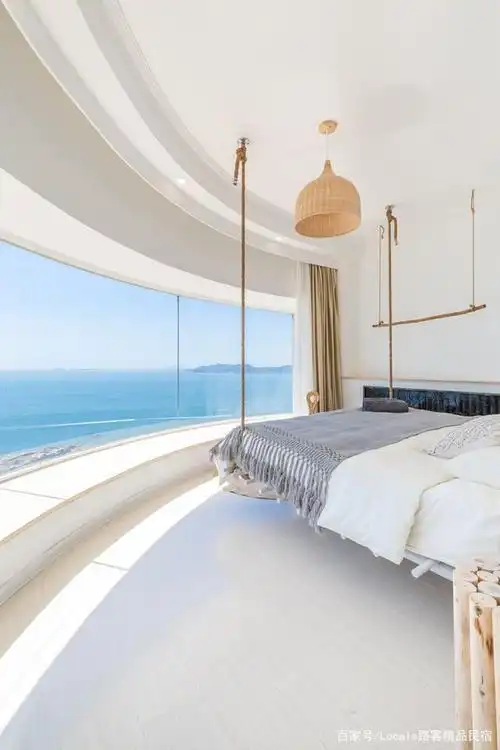 青岛特色海景民宿,躺在床上望海看日出