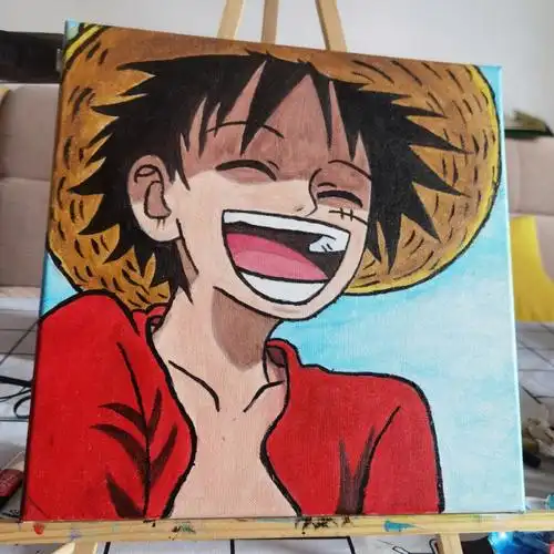 海贼王路飞丙烯画