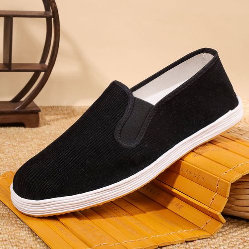 老北京布鞋男款春秋夏防臭透气中老年爸爸鞋单鞋手工千层底男士鞋