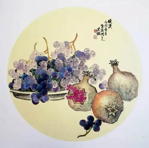 象玛艺术特邀著名画家米龙老师举办一期【葡萄团扇速成班】