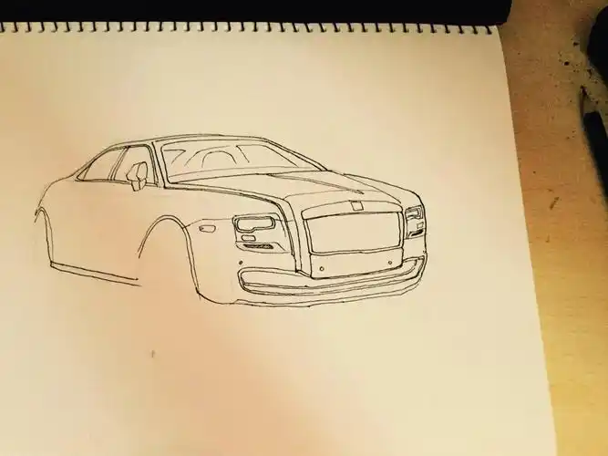 劳斯莱斯 手绘 - 王意煊 - 原创作品 - 视觉中国(shijueme)