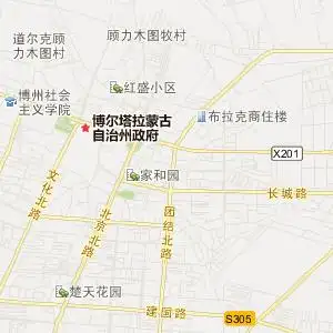 博尔塔拉蒙古自治州博乐市地图