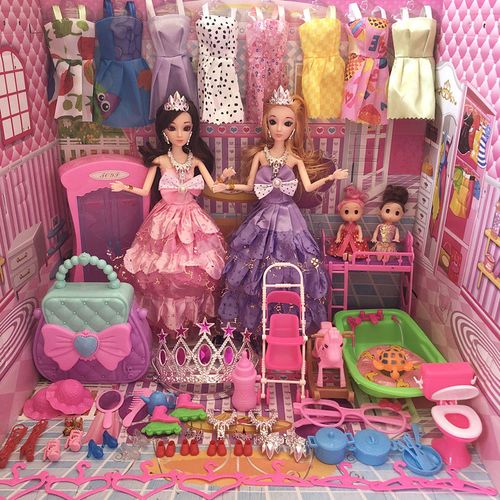 芭比娃娃公主大套装女孩过家家儿童玩具儿童玩具礼物带配件礼包别墅