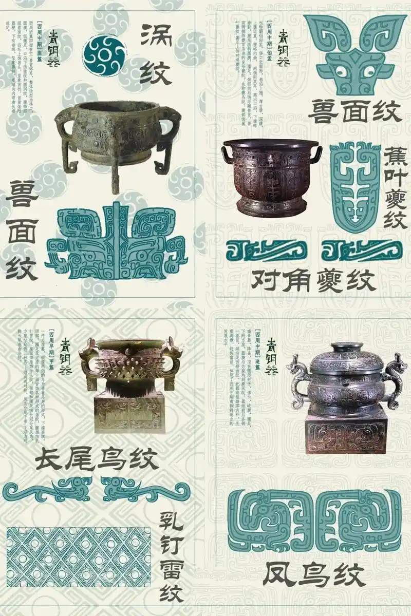 中国传统纹样—青铜器纹样·第四期 - 抖音