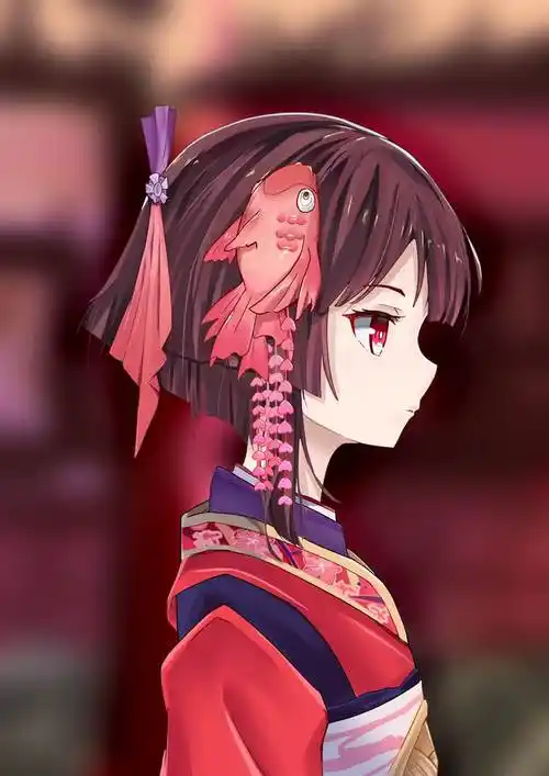 阴阳师 神乐|绊空的侧脸插画图片