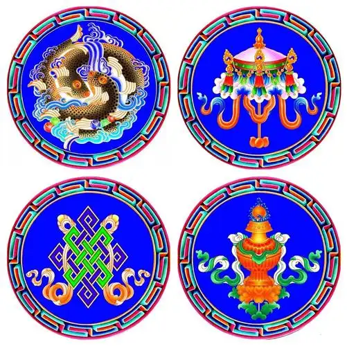 新款5d钻石画满钻 藏族八宝图 diy粘贴钻石绣厂家批发一件代发