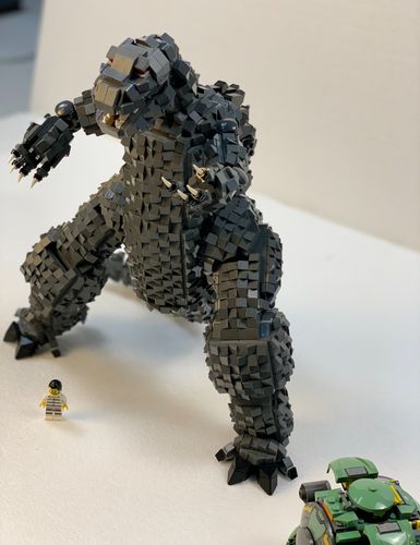 兼容乐高哥斯拉怪兽之王大战金刚积木拼装模型玩具moc