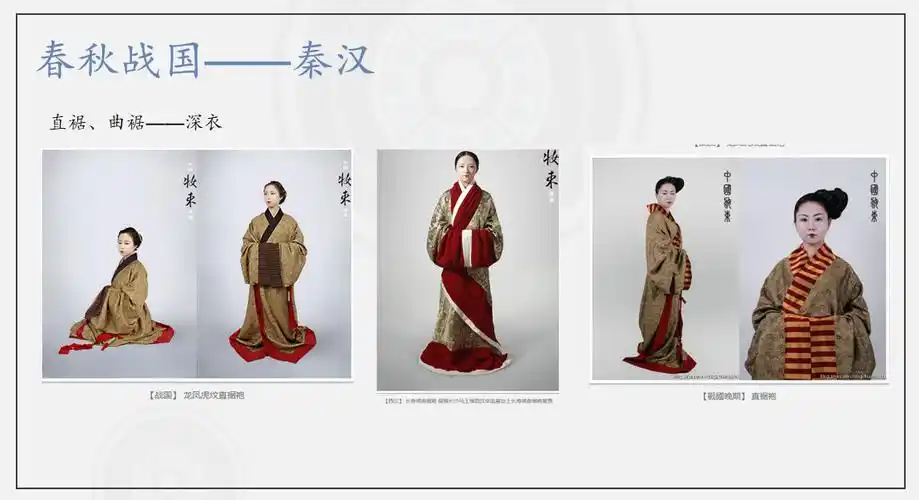 在春秋战国至秦汉时期,人们常穿深衣.深衣宽大,使人"身藏不露".