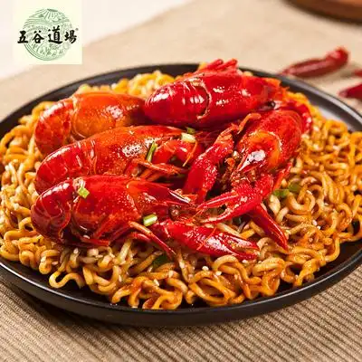 五谷道场4袋装麻辣小龙虾拌面