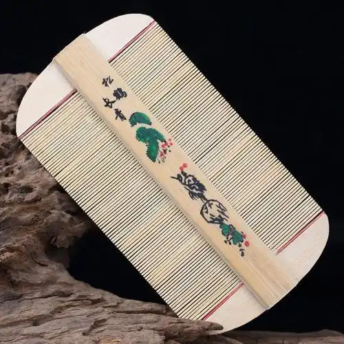 篦子梳虱子梳木头超密老式竹子头屑儿童老年人刮头皮加密蓖子头虱钢