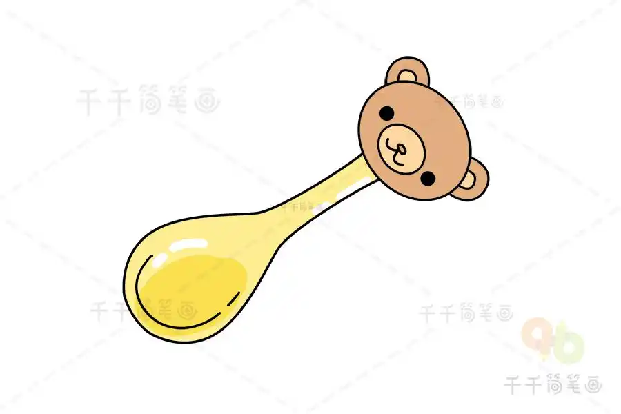 勺子简笔画图解