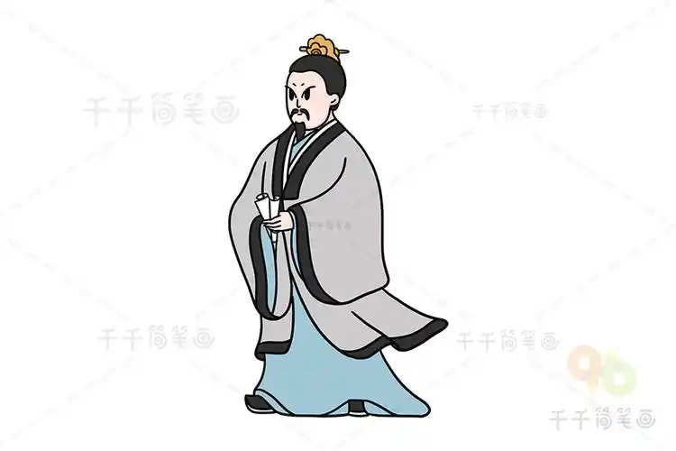 古代人物简笔画大全边学画画边学习历史文化收藏起来慢慢学