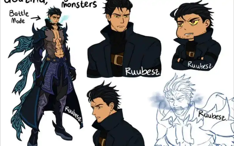 哥斯拉拟人,但是ai绘画