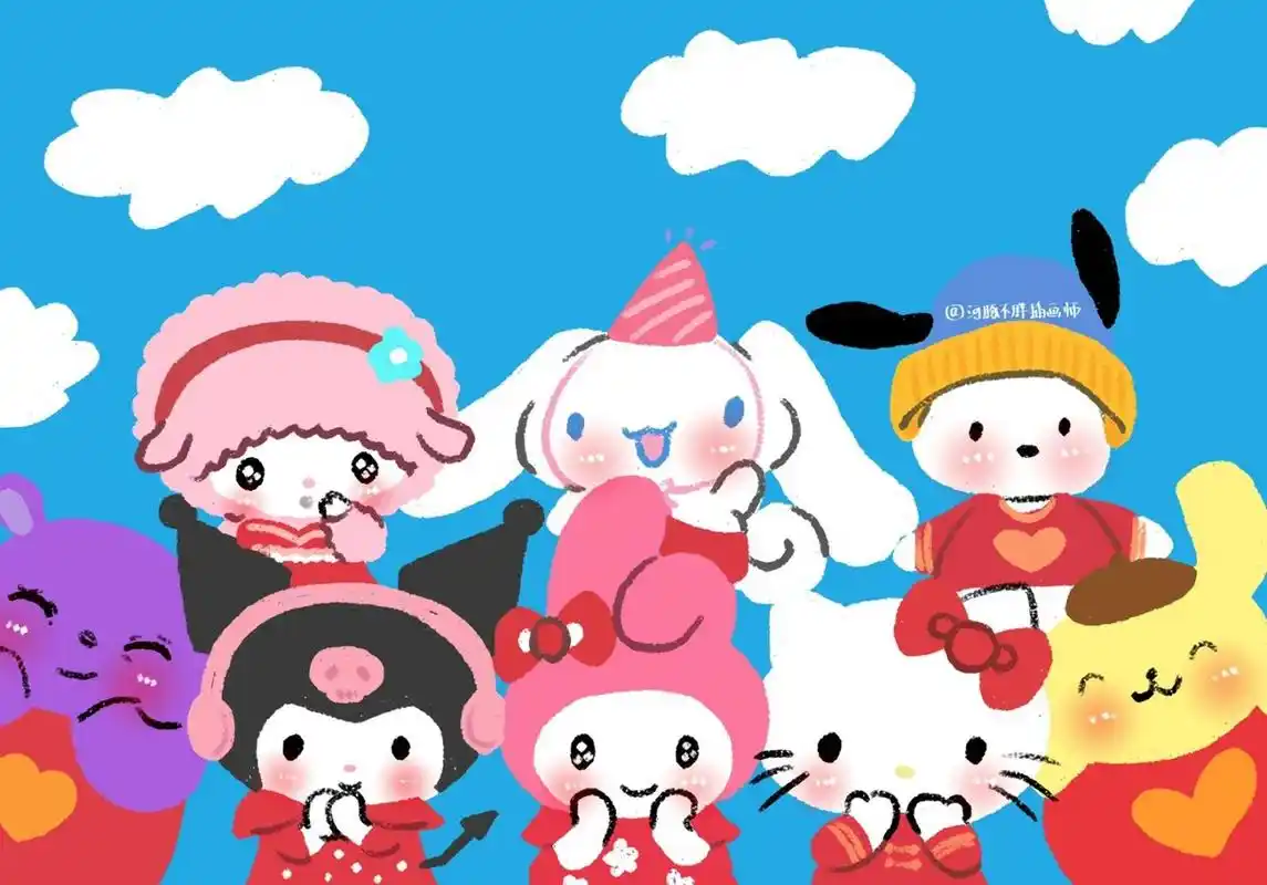 三丽鸥可爱ipad壁纸 画了一期三丽鸥的可爱ipad壁纸,希望你们会喜欢哦