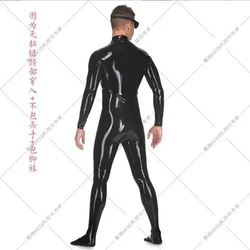 乳胶衣cos全包紧身衣乳胶衣连体3d假乳窒息束缚cd装 白色 默认2【图片